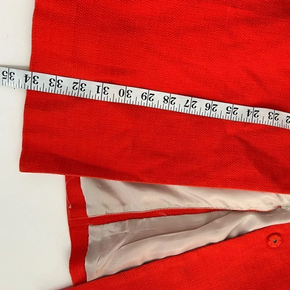 Banana Republic Orange Textured Lined Long Blazer Size XS
